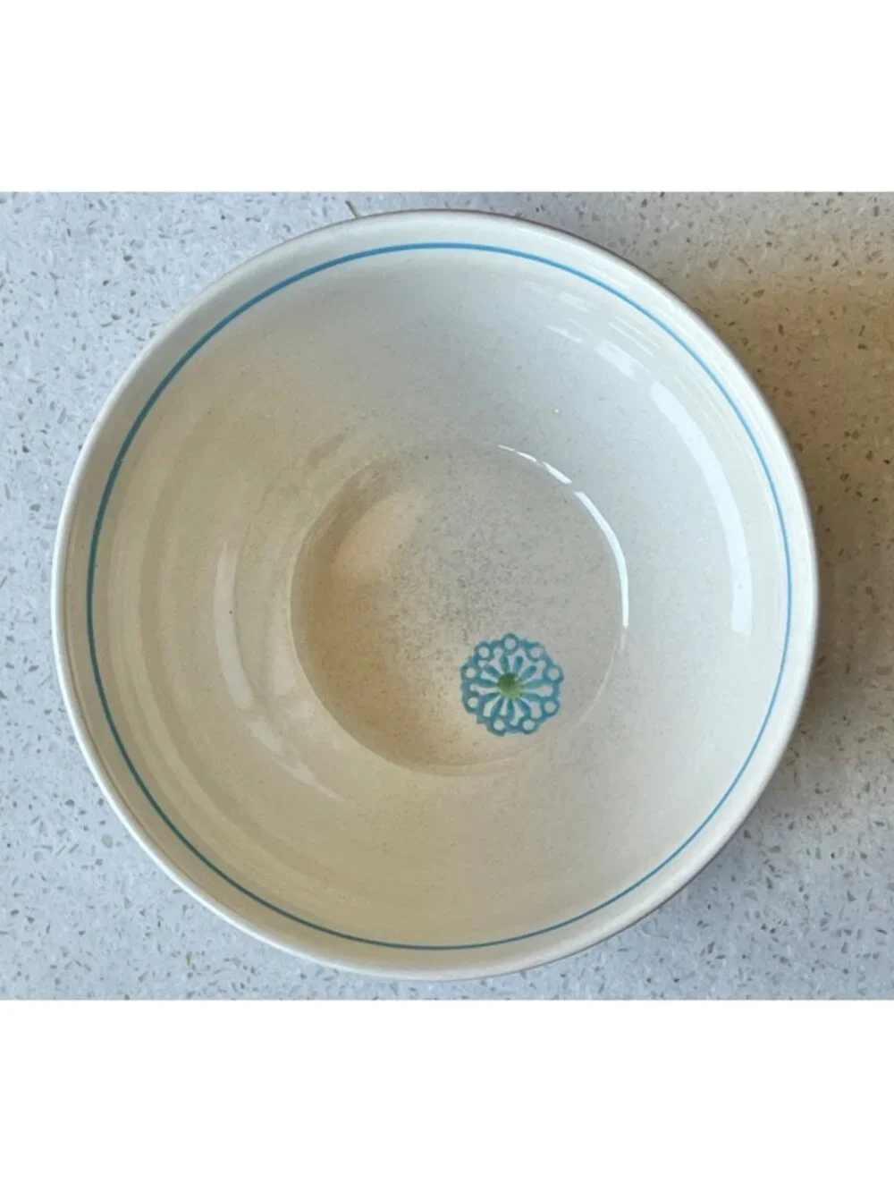 Handmade Boleslawiec Polish Pottery Blue Green Floral Ceramic Bowl Cereal Berry - Picture 4 of 7